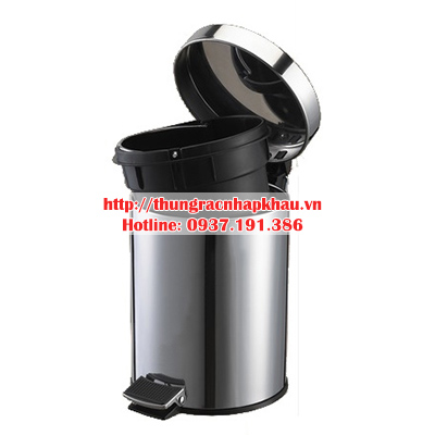 thùng rác inox đạp chân 5L