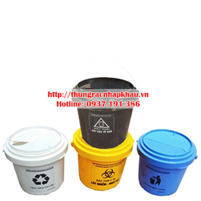 xô y tế nắp xoay